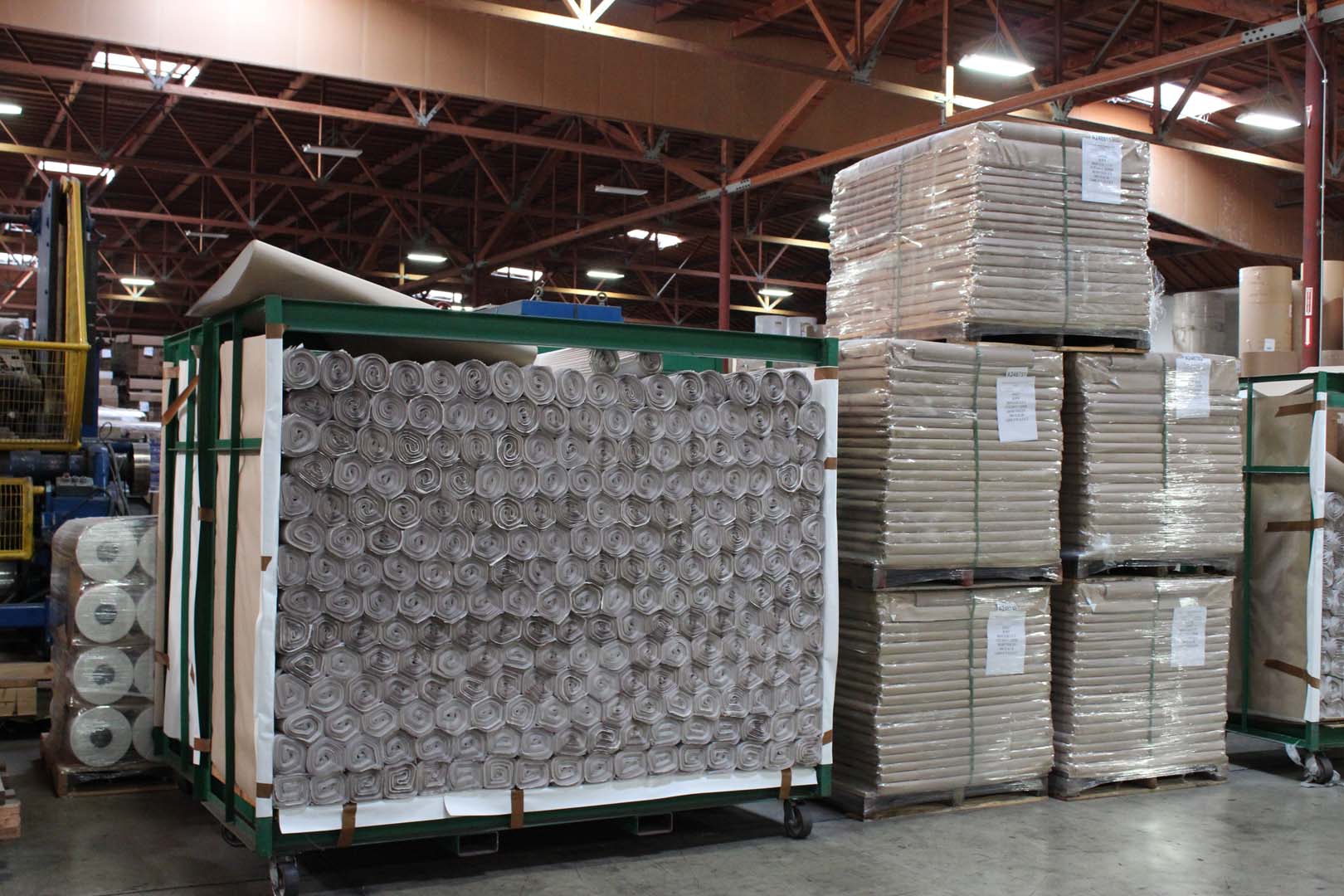 Warehouse with paper products